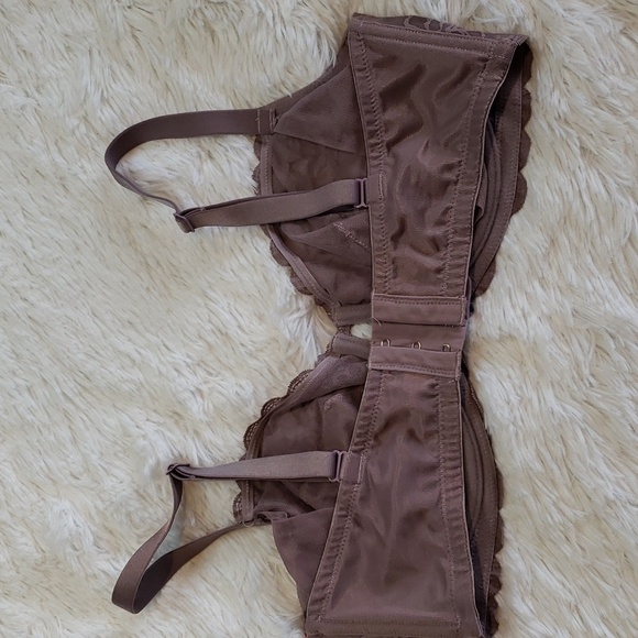 Hsia lace bra, women's size 34D purple sheer - Picture 4 of 6